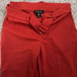 Rachel Zoe Red Belted Pants
